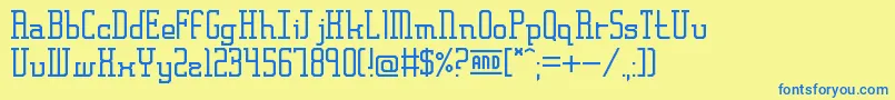 FrankfurtMesseSerif Font – Blue Fonts on Yellow Background