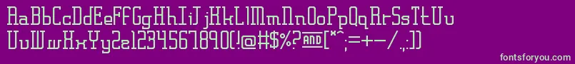FrankfurtMesseSerif Font – Green Fonts on Purple Background