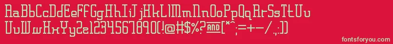 FrankfurtMesseSerif Font – Green Fonts on Red Background