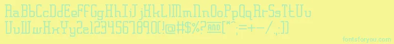 FrankfurtMesseSerif Font – Green Fonts on Yellow Background