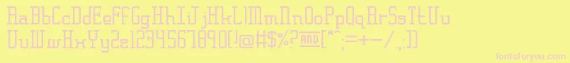 FrankfurtMesseSerif Font – Pink Fonts on Yellow Background