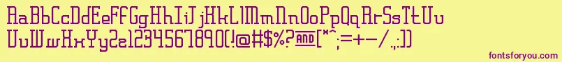 FrankfurtMesseSerif Font – Purple Fonts on Yellow Background