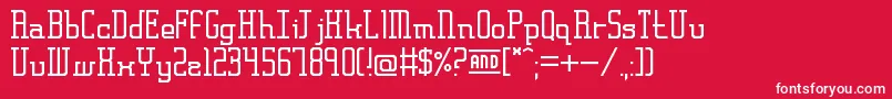 フォントFrankfurtMesseSerif – 赤い背景に白い文字