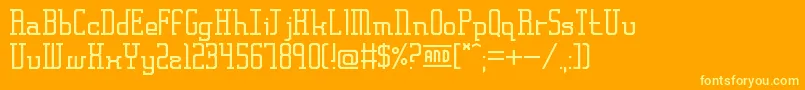 FrankfurtMesseSerif Font – Yellow Fonts on Orange Background