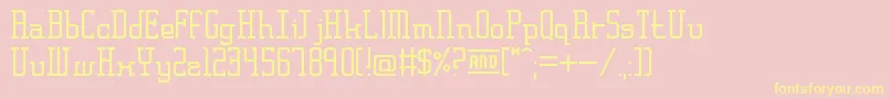 FrankfurtMesseSerif Font – Yellow Fonts on Pink Background