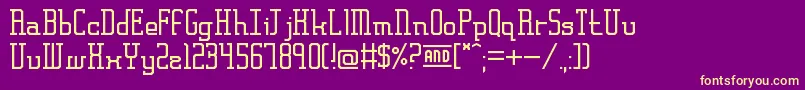 FrankfurtMesseSerif Font – Yellow Fonts on Purple Background