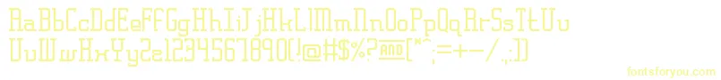 FrankfurtMesseSerif Font – Yellow Fonts on White Background