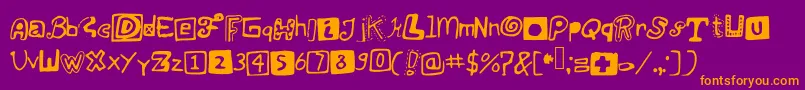 Justsomerandomdoodles Font – Orange Fonts on Purple Background