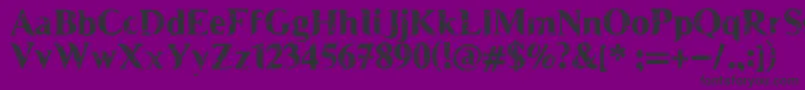 MuscleCre-Schriftart – Schwarze Schriften auf violettem Hintergrund