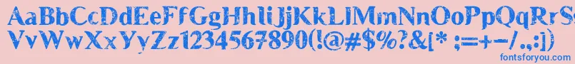 MuscleCre Font – Blue Fonts on Pink Background