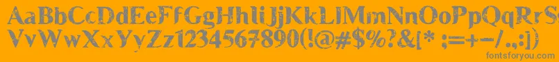MuscleCre Font – Gray Fonts on Orange Background