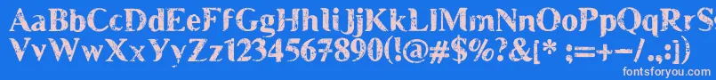 MuscleCre Font – Pink Fonts on Blue Background