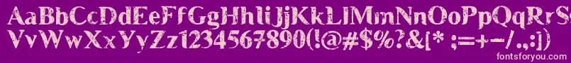 Fonte MuscleCre – fontes rosa em um fundo violeta