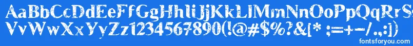 MuscleCre Font – White Fonts on Blue Background
