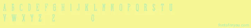 FontscafeHandshoptypographyA20Demo Font – Green Fonts on Yellow Background