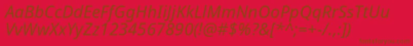 NotoSansItalic Font – Brown Fonts on Red Background