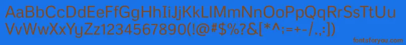 Metrophobic Font – Brown Fonts on Blue Background