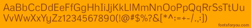 Metrophobic Font – Brown Fonts on Orange Background