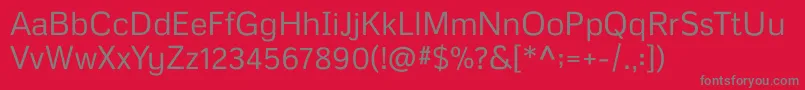 Metrophobic Font – Gray Fonts on Red Background