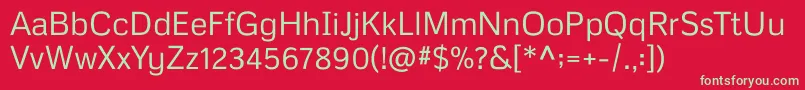 Metrophobic Font – Green Fonts on Red Background