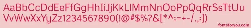 Metrophobic Font – Red Fonts on Pink Background