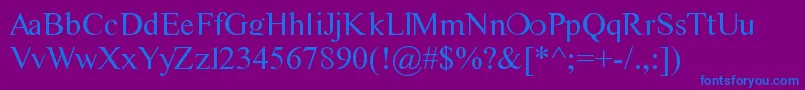 Шрифт Cmtiempo – синие шрифты на фиолетовом фоне