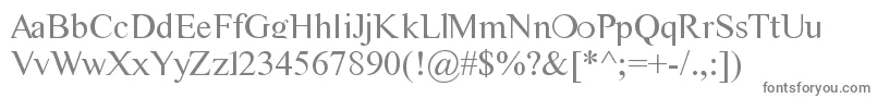 Cmtiempo-fontti – harmaat kirjasimet valkoisella taustalla