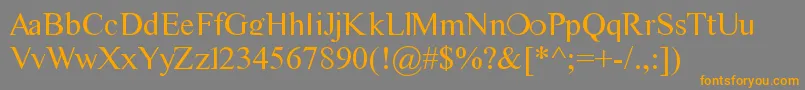 Cmtiempo Font – Orange Fonts on Gray Background