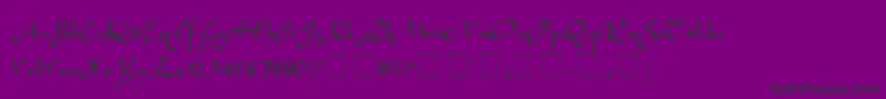 SemiaScriptSsi Font – Black Fonts on Purple Background