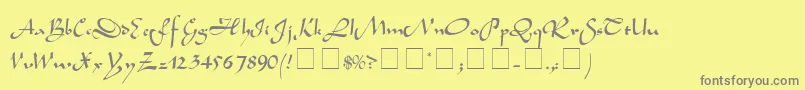 Шрифт SemiaScriptSsi – серые шрифты на жёлтом фоне