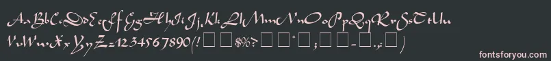 Czcionka SemiaScriptSsi – różowe czcionki na czarnym tle