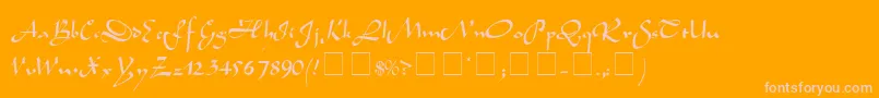 More about SemiaScriptSsi Font SemiaScriptSsi Font – Pink Fonts on Orange Background
