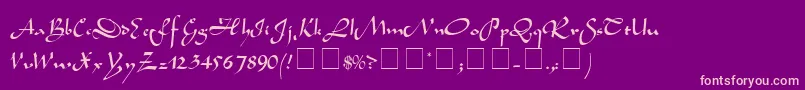 fuente SemiaScriptSsi – Fuentes Rosadas Sobre Fondo Morado