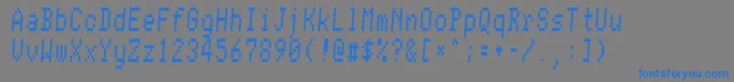 フォントConman – 灰色の背景に青い文字