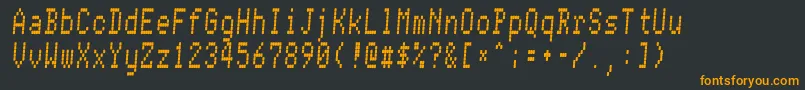 フォントConman – 黒い背景にオレンジの文字