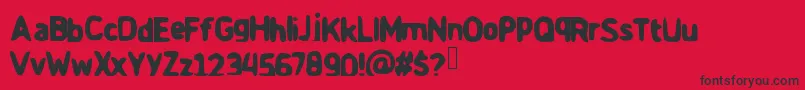 GameTime Font – Black Fonts on Red Background