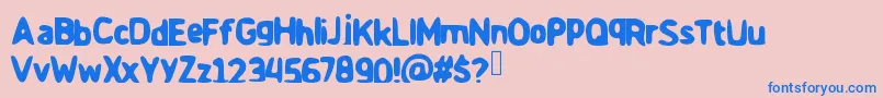 GameTimeフォントについての詳細 フォントGameTime – ピンクの背景に青い文字