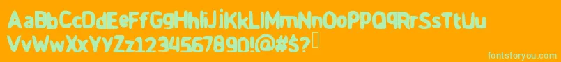 GameTime Font – Green Fonts on Orange Background