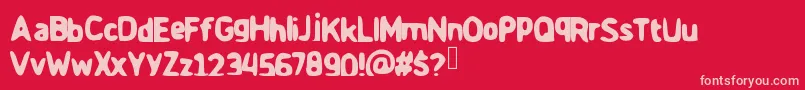 GameTime Font – Pink Fonts on Red Background