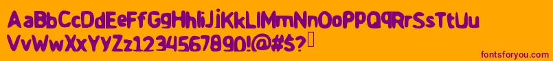 More about GameTime Font GameTime Font – Purple Fonts on Orange Background