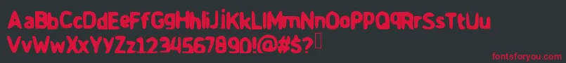 GameTime Font – Red Fonts on Black Background