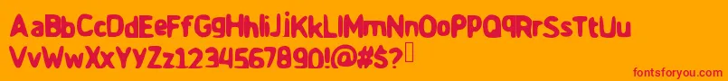フォントGameTime – オレンジの背景に赤い文字