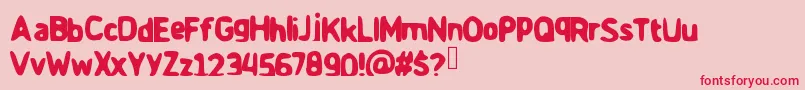 GameTime Font – Red Fonts on Pink Background