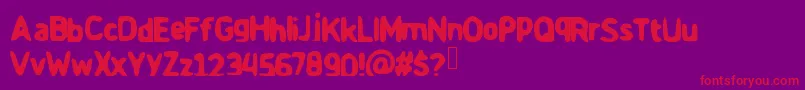 GameTime Font – Red Fonts on Purple Background