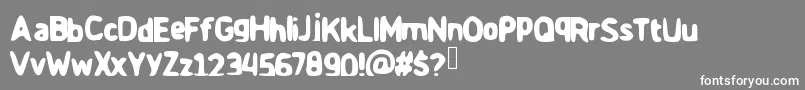 GameTime Font – White Fonts on Gray Background