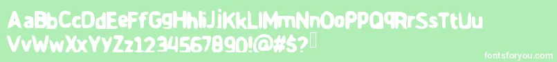 GameTime Font – White Fonts on Green Background