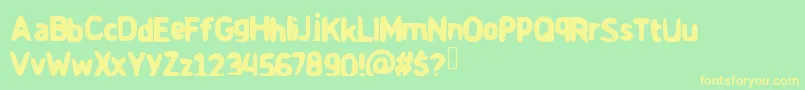 GameTime Font – Yellow Fonts on Green Background