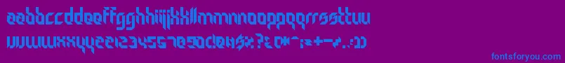 Particulator Font – Blue Fonts on Purple Background