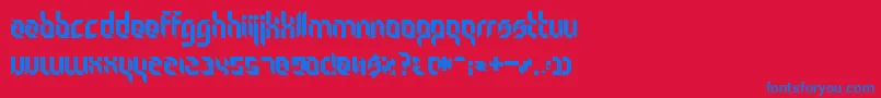 Particulator Font – Blue Fonts on Red Background