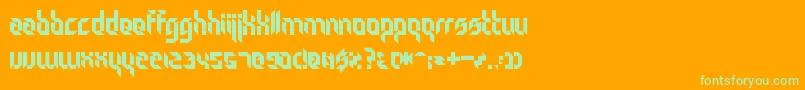 Particulator Font – Green Fonts on Orange Background